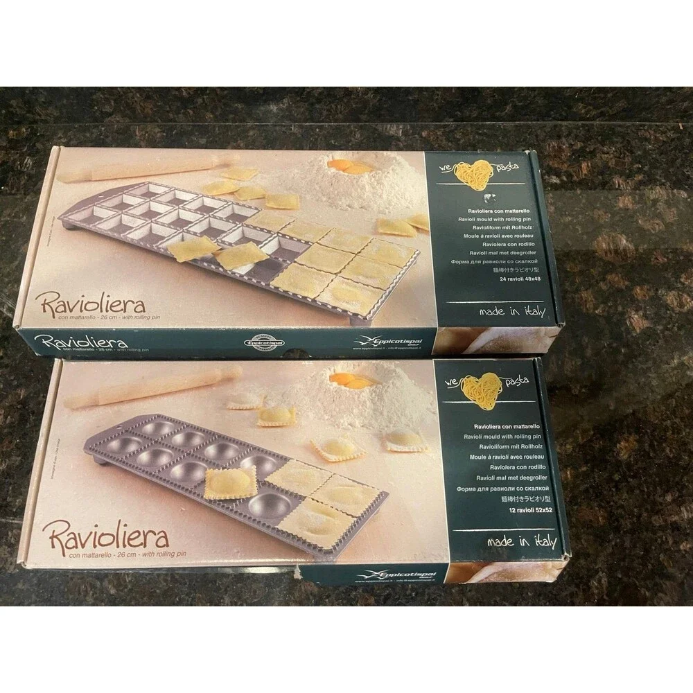 2 Eppicotispai Aluminum Square Ravioli Molds